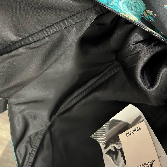 Vintage 90s Betsey Johnson Strapless Floral Silk Dress Size 6 NWT - Picture 10 of 16